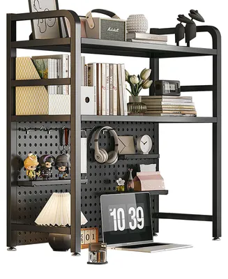2er Set Holz-Büroregal, multifunktionaler Organizer, 75 cm breit
