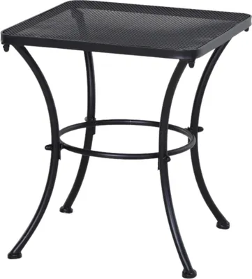 Produktbild von Garten Couchtisch, Beistelltisch, Gartentisch, Kaffeetisch, Metall, Schwarz, Terrasse, 45 x 45 x 50 cm
