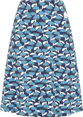 Produktbild von Lazy Jacks - Midirock für Damen, Jersey LJ134 (36 DE) (Blau/Weiß)