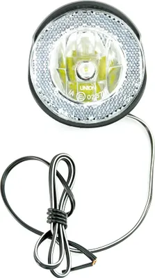 Produktbild von Fahrrad Licht LED vorn Nabendynamo Front Scheinwerfer Vorder Leuchte UNION 20 Lux schwarz