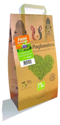 Productafbeelding van Paglianatura Heupellet 3 kg, 10% luzerne, vezelrijk voer voor konijnen