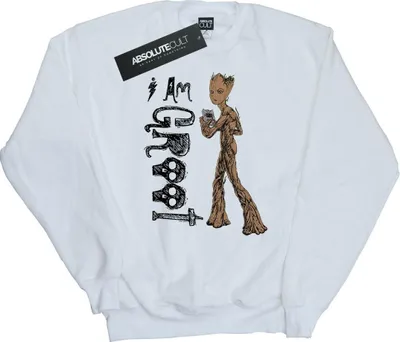 Immagine prodotto di Marvel - Felpa "Avengers Infinity War I Am Teenage Groot" per donne BI7025 (M) (Weiß)