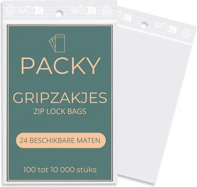 Immagine prodotto di Sacchetti con chiusura a zip riutilizzabili 4x6 cm, confezione da 100 pezzi