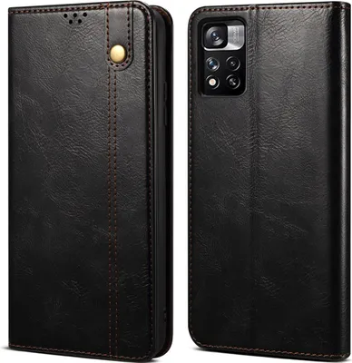 Image de Etui pour Xiaomi Redmi Note 11 Pro / Note 11 Pro+, étui en cuir avec fonction stand noir
