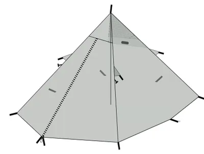 Produktbild von DD Hammocks DD Superlight Pyramid Tent Family Gartenmöbel