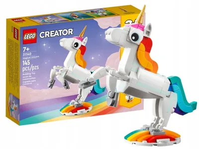 Produktbild von Lego Creator 31140 3W1: Einhorn, Seepferdchen, Pfau mit beweglichen Teilen