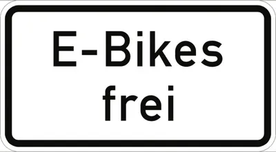Produktbild von Verkehrsschild VZ1026-63, E-Bikes frei, Alu, RA2, 420x231 mm