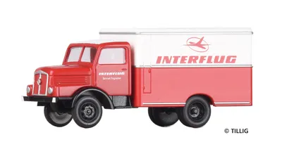 Produktbild von TILLIG H3A Kofferaufbau Interflug 19071 LKW-Modell 1:120