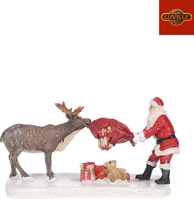 Productafbeelding van Kerstfiguur Reindeer Teasing Santa Luville