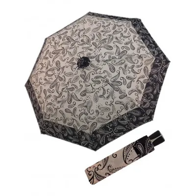 Obrázek produktu pro Doppler Fiber Mini Black White paisley - dámský skládací deštník