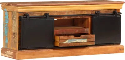 Produktbild von vidaXL TV-Schrank 110x30x45 cm Altholz Massiv