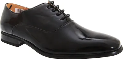 Produktbild von Goor Herren Oxford-Schuhe / Schnürschuhe / Lack Schuhe DF128 (50,5 EU) (Schwarz glänzend)