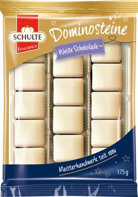 Zdjęcie produktu dla Schulte ciastka domino oblane białą czekoladą 175g