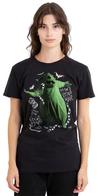 Obrázek produktu pro Disney, film "Nightmare Before Christmas", dámské tričko s motivem Oogie Boogie, černá barva, velikost X