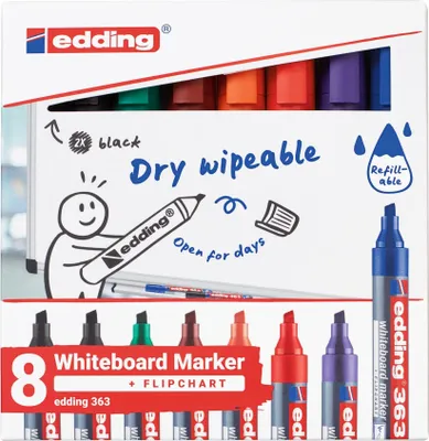 Produktbild von Edding Whiteboardmarker 363 1-5 mm 8er-Set