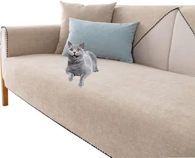 Produktbild von Famanu Bankbezug L-Form wasserabweisend 1/2/3/4-Sitzer, Schutzdecke antirutsch, khaki 70 x 120 cm