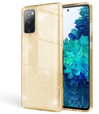 Produktbild von NALIA Glitzer Handyhülle für Samsung Galaxy S20 FE, Bling Handy Cover Schutz Case TPU Gold