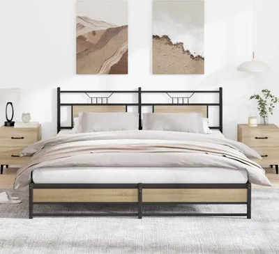 Produktbild von Metallbett ohne Matratze Sonoma-Eiche 180x200 cm - Klassische Betten