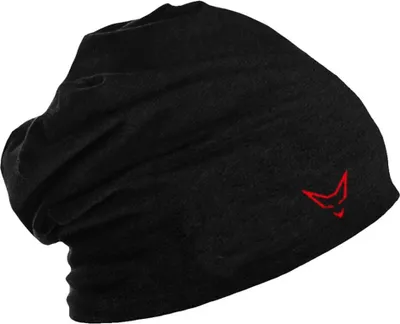 Produktbild von Beanie, schwarz / rot