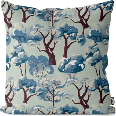 Produktbild von VOID Bäume Illustration Kunst Design Kissenbezug Kissenhülle sofa couch wohnzimmer dekoration wasserfest Outdoor Garten Kissen bezug deko