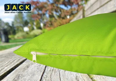 Produktbild von JACK 50x50cm Outdoor Lounge Kissen Dekokissen inkl. XXL-Füllung Wasserabweisend Sitzkissen Garten Stuhl Lotus Effekt, Farbe:Grün