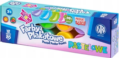 Obrázek produktu pro Plakatové barvy Astra, 12 pastelových barev