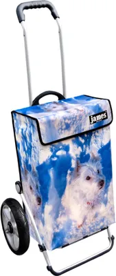 Produktbild von James Einkaufstrolley - FLOECKLI - stabiler Einkaufswagen mit individuellem Design - einfarbig: blau in Ausführung: Royal-Leichtraeder