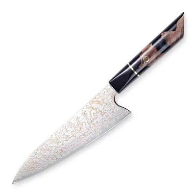 Produktbild von PAUDIN TI1 Profi-Kochmesser 20 cm – 67 Lagen Kupfer-Stahl – Ergonomischer Holz-Epoxid-Griff – Extrem scharf & langlebig