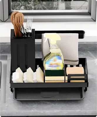 Productafbeelding van Famanu Keukenaccessoire - Hoogwaardige organizer voor de spoelbak