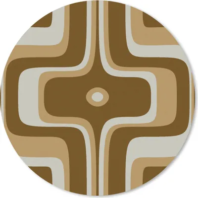 Produktbild von MuchoWow® Mauspad Mousepad Retro - Design - Braun 20x20 cm - Mousepads - Maus Mat - Pad - Mausunterlage - Schreibtischmatte