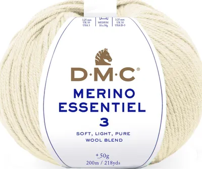 Produktbild von DMC Merino Essentiel-3 – Garn aus 50 % Wolle & 50 %.Polyacryl (Farbe 980)