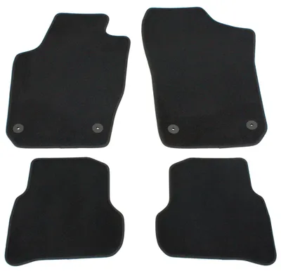 Velours Fußmatten Set für VW Polo 6R, Bj. 2009-2018, 4-teilig, schwarz