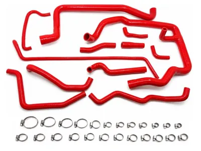 Image de Kit de tuyaux de refroidissement ROUGE en silicone renforcé pour VW Bus T4 ACV 2,5 L TD Turbo Diesel