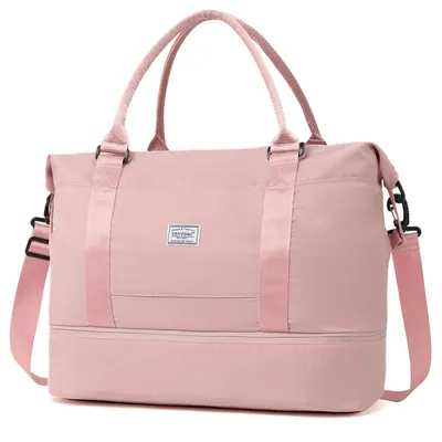 Produktbild von Reisetasche 46x32x23 handgepäck mit Schuhfach Tasche Sporttasche Weekender Bag Schwimmtasche Wasserdicht Travel Duffle Bag