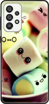 Produktbild von König Design Hülle kompatibel mit Samsung Galaxy A73 5G Kunststoff Soft Handyhülle - Handy Case Marshmallows