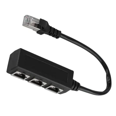 Image de Cordon d'extension Ethernet,Cordon d'extension Ethernet,Câble d'extension Ethernet,Cordon d'extension Ethernet 1 mâle vers 3 femelles,Répartiteur de connexion Ethernet