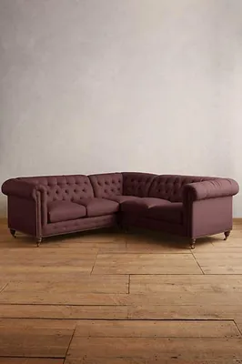 Productafbeelding van Chesterfield hoekbank, design, gestoffeerde hoek, textiel, bankstel, model 1013-14