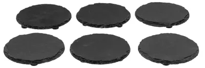 Produktbild von Secret de Gourmet Glasuntersetzer - 6x - anthrazit - Schiefer