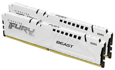 Image de Mémoire Kingston FURY Beast White 64 Go DDR5 6000 MHz CL30 Kit Dual Channel