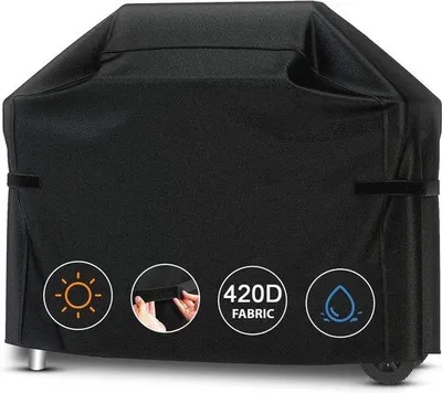 Produktbild von Famanu Grillabdeckung 132x66x109cm - Heavy Duty, wasserdicht, UV-beständig, winddicht