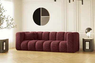 Zdjęcie produktu dla Kanapa, sofa, sofa trzyosobowa Grand Modułowa tkanina Haga Burgundowy