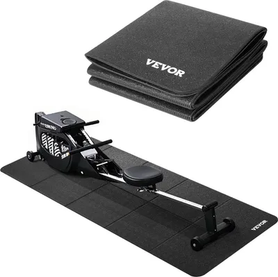 Zdjęcie produktu dla Mata na bieżnię VEVOR do podłóg wyłożonych wykładziną dywanową Mata ochronna (61 x 173 cm) do sprzętu sportowego o grubości 6 mm, mata do sprzętu treningowego do trenażerów eliptycznych na podłogach wyłożonych wykładziną dywanową, ochrona podłogi z PVC o wysokiej gęstości