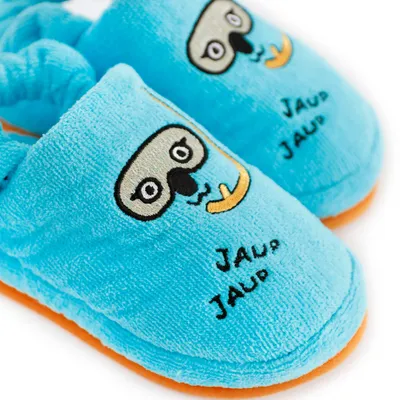 Produktbild von Milk&Moo Cool Coala Kinderhauspantoffeln, Hausschuhe, 100% Baumwolle, Badelatschen mit Antirutsch Sohle, Indoor Pantoffeln, Türkis, für 5-6 Jahre alt