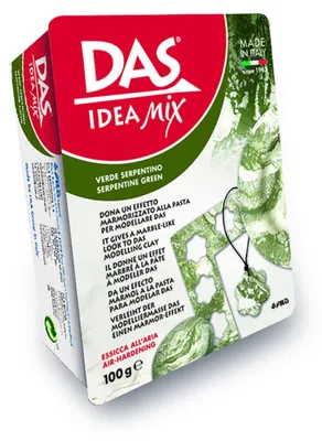 Zdjęcie produktu dla DAS Idea Mix serpentynowa zielona samoutwardzalna pasta do marmurkowania 100g bezglutenowa