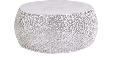 Image de Table basse 75 cm argentée, design moderne pour le salon - ACHETER MAINTENANT