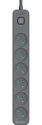 Produktbild von TRACER Netzleiste Mit Überspannungsschutz PowerLine+ 1,8m (6 Steckdosen)