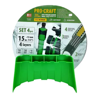 Obrázok produktu pre Čierno-žltá záhradná hadica Procraft PR-4KAT1315F