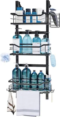 Produktbild von Famanu Duschregal mit verstellbaren Fächern - 75 cm hoch, 36 cm lang, 18 cm breit