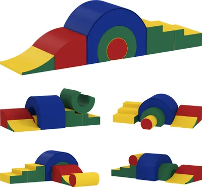 Immagine prodotto di AIYAPLAY blocchi da costruzione in schiuma per bambini 5 pezzi blocchi da costruzione morbidi da arrampicata blocchi da costruzione giganti blocchi da costruzione grandi blocchi da costruzione set di blocchi da costruzione in Similcuoio colorati