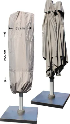 Produktbild von Raffles Covers Abdeckung für P6 Terrasse Sonnenschirm mit 2 Bespannungen H: 255 | Atmungsaktiv | Wasserdicht | UV-beständig